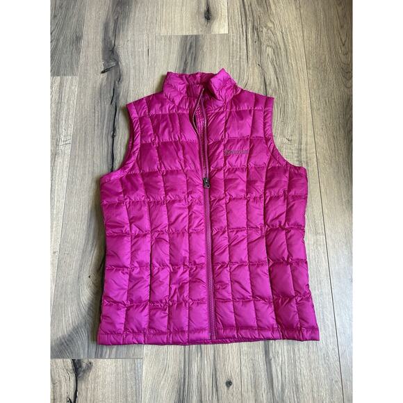 NEW Marmot Girls 550-Fill Down Sol Vest Size Youth Large Pink Full Zip
